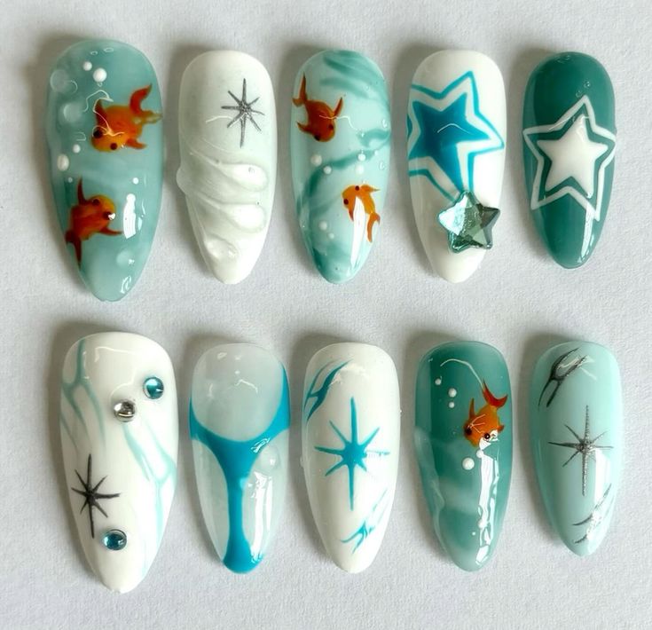 16 Jaw-Dropping Raindrop Nail Ideas You Can Totally DIY (You Won't Believe #5!) - 14. Abstract Shapes