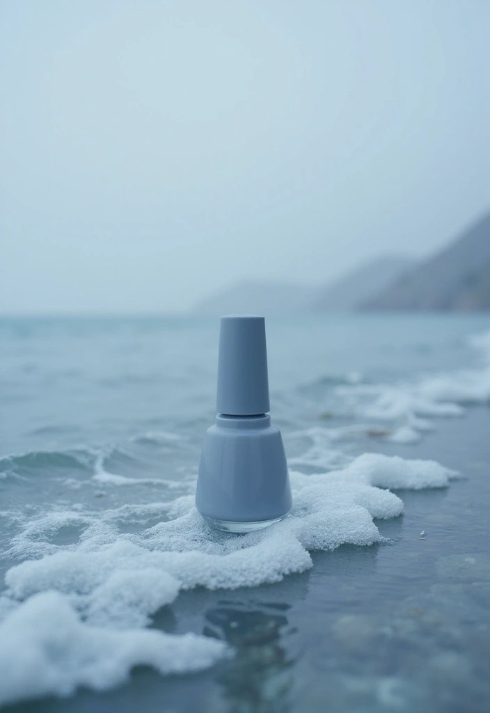 16 Mermaid-Inspired Nail Polish Colors That Will Transform Your Look! - 15. Ocean Mist: Soft Grey-Blue