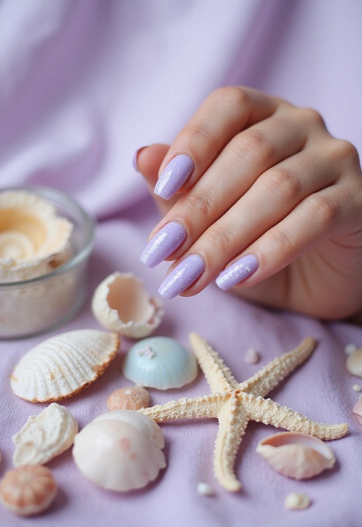 16 Mermaid-Inspired Nail Polish Colors That Will Transform Your Look! - 3. Mermaid's Kiss: Shimmery Lavender