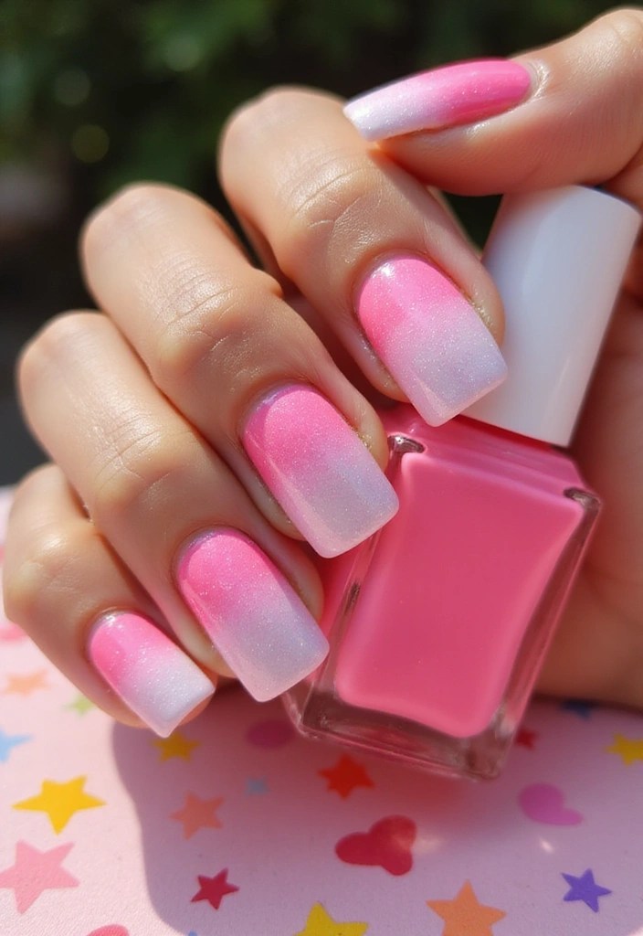 16 Ombre Pink Nail Ideas That Are Pretty in Every Shade - 4. Neon Pink to Pastel Pink Ombre