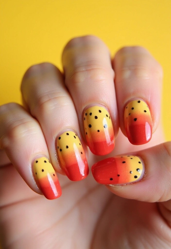 4 Watermelon Red Round Nails You Need This Summer - 2. Classic Watermelon Ombré