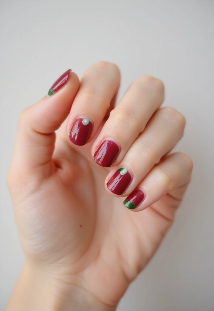 4 Watermelon Red Round Nails You Need This Summer - 4. Minimalist Watermelon Nails