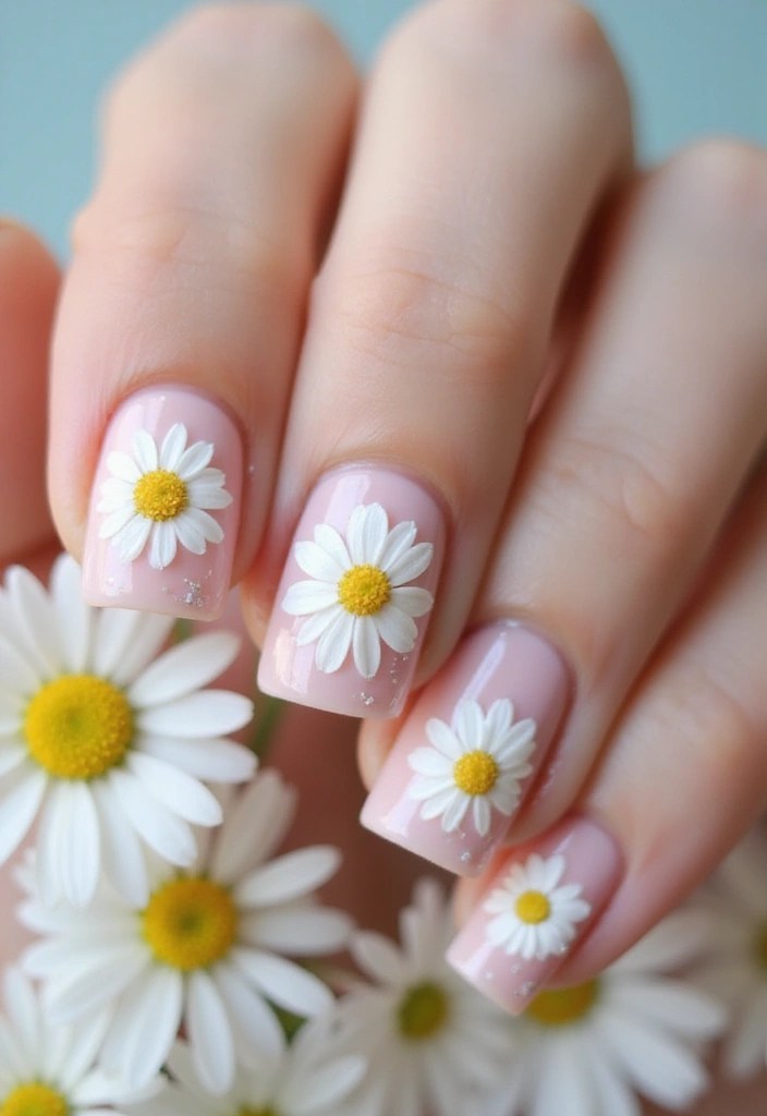 5 Floral Nail Patterns That Will Make You Fall in Love with Your Manicure! - 1. Dainty Daisy Delight
