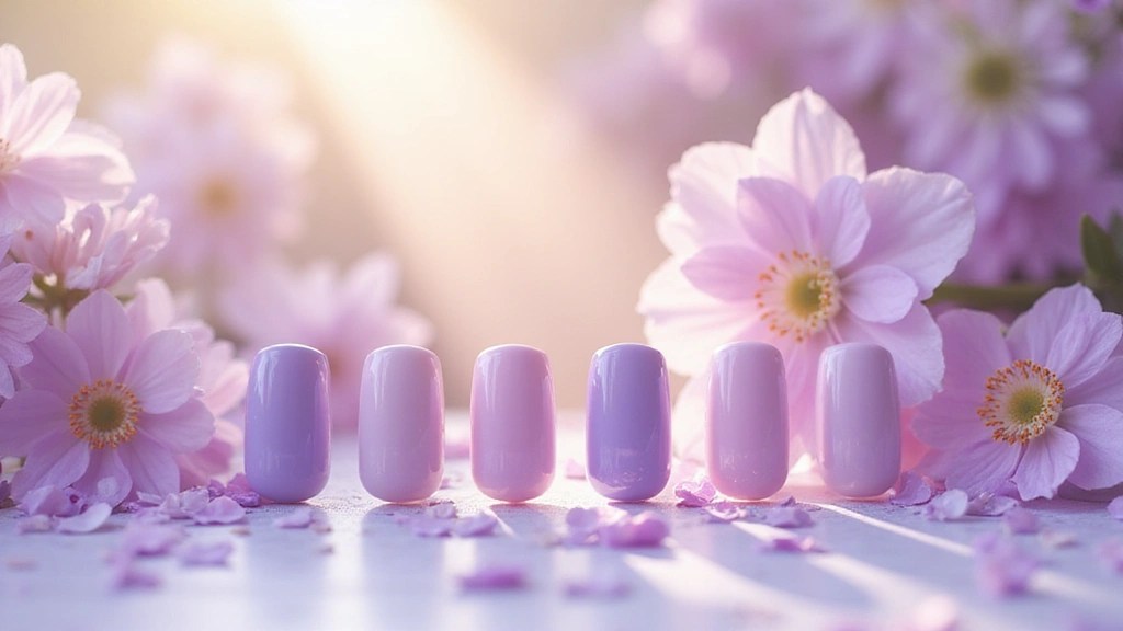 6 Floral Almond Nail Designs in Pastel Purple for Summer Vibes
