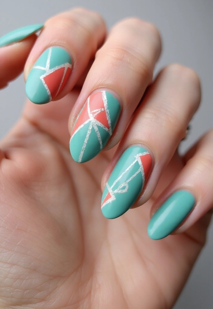 7 Chic Almond Nail Designs That Will Make You the Trendsetter! - 4. Geometric Glam: Sharp Edges and Bold Designs