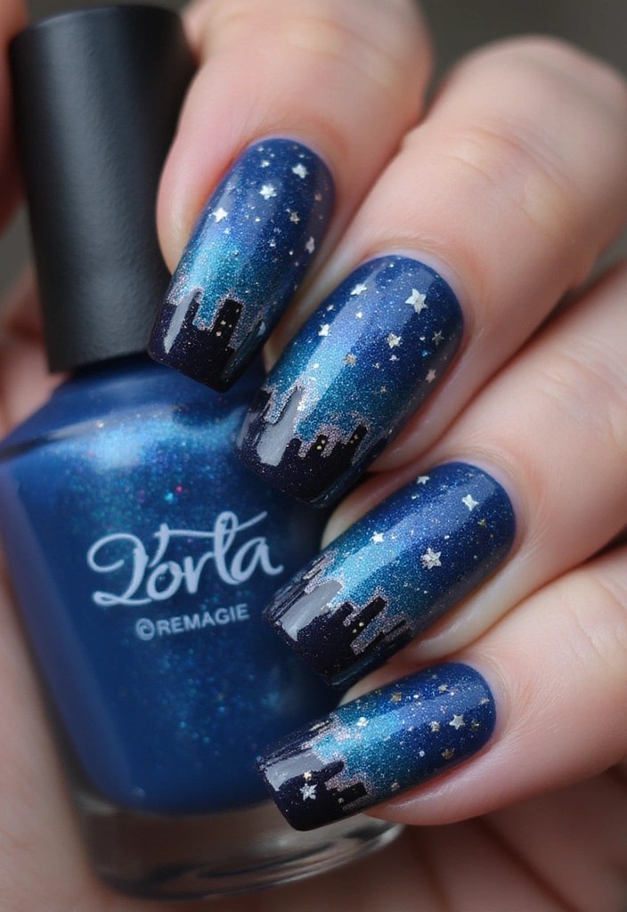 7 Easy Enchanted Nail Art Ideas for Beginners (You Won't Believe #4!) - 6. Starry Night Sky