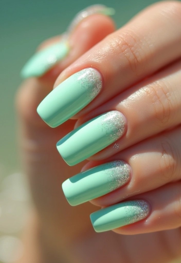 7 Green Gel Nail Trends That Will Make Your Summer Sizzle! - 1. Minty Fresh Ombre