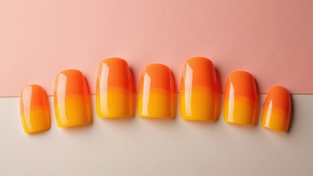 7 Ombre Coffin Nail Styles in Orange and Yellow for a Sunset&nbsp;Look