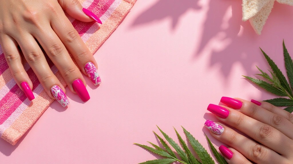 7 Short Coffin Nail Designs in Neon Pink for Hot Days