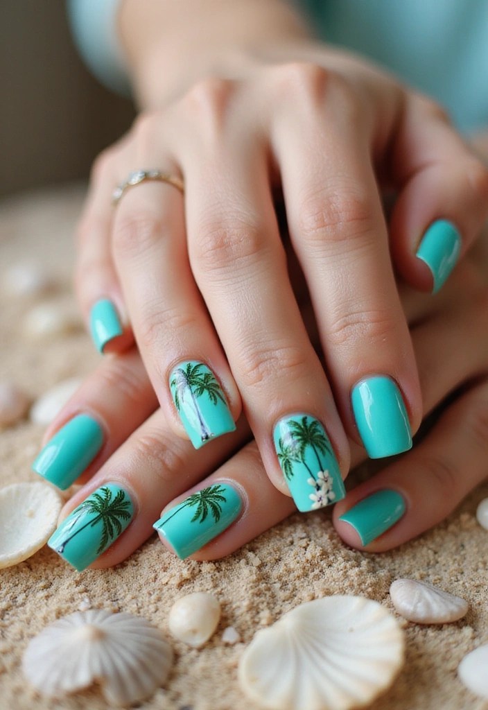 8 Creative Summer Shape Nail Art Techniques That Every Baddie Needs (You’ll Love #3!) - 2. Tropical Paradise