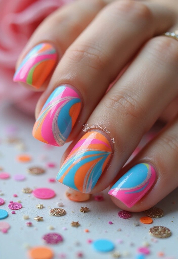 8 Creative Summer Shape Nail Art Techniques That Every Baddie Needs (You’ll Love #3!) - 6. Swirl It Up
