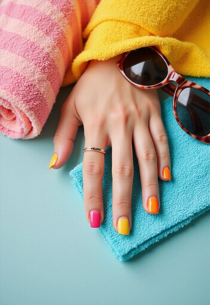 8 Fun Summer Nail Ideas – Colorful Swirls, Abstract Art & Playful Designs - 8. Color Block Bliss