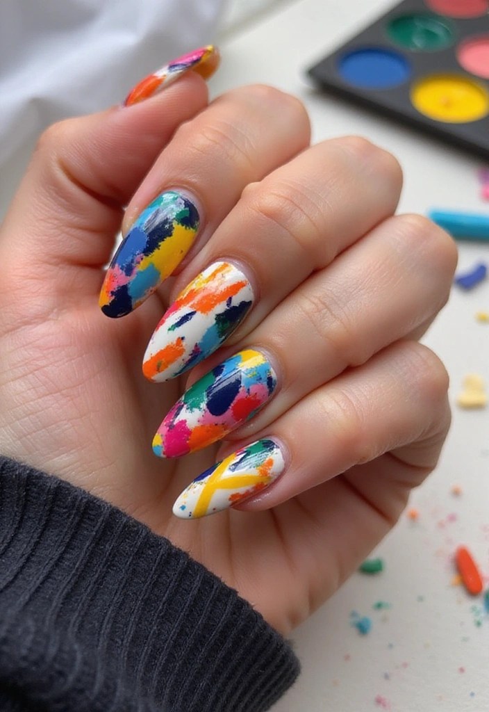 8 Stunning Summer Coffin Nail Inspirations That Will Leave You Breathless (You Won't Believe #5!) - 4. Artistic Abstract Patterns