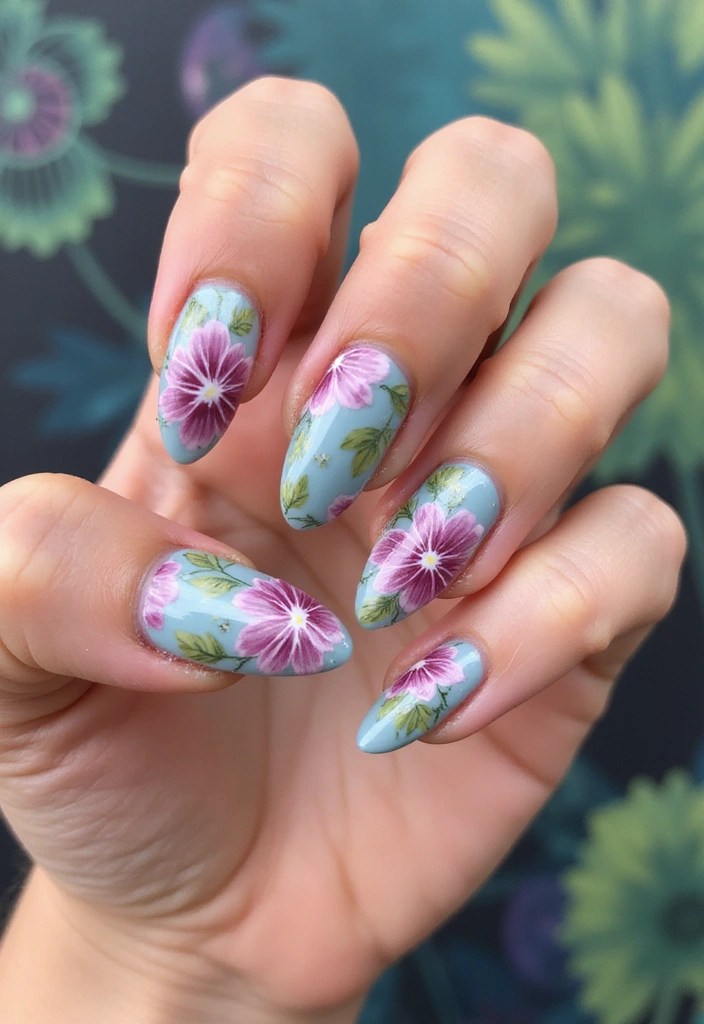 8 Stunning Summer Coffin Nail Inspirations That Will Leave You Breathless (You Won't Believe #5!) - 5. Floral Fantasy (You Won't Believe This!)