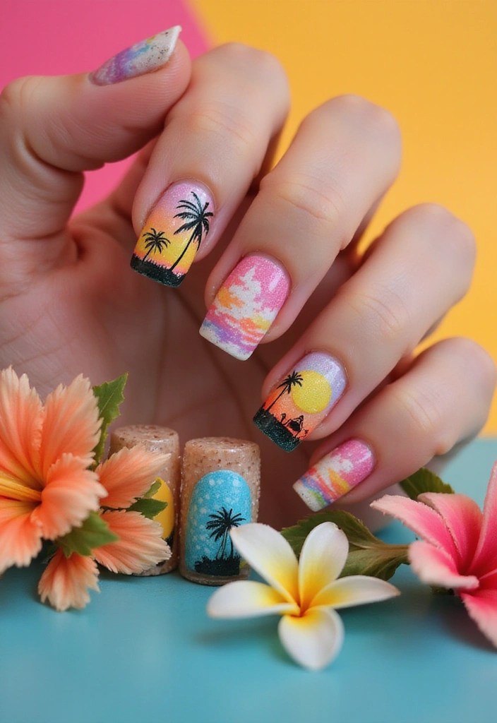 8 Tropical Nail Ideas That Will Make You Dream of Paradise (You Won't Believe #5!) - 8. Tropical Mosaic