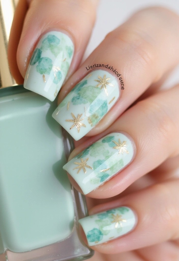 9 Minimalist Leaf Nail Designs That Are Simply Chic (Must Try!) - 3. Watercolor Leaf Effects