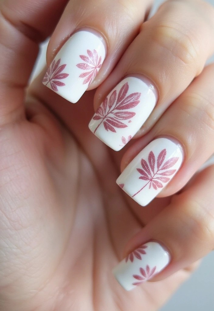 9 Minimalist Leaf Nail Designs That Are Simply Chic (Must Try!) - 9. Leaf Silhouette Art