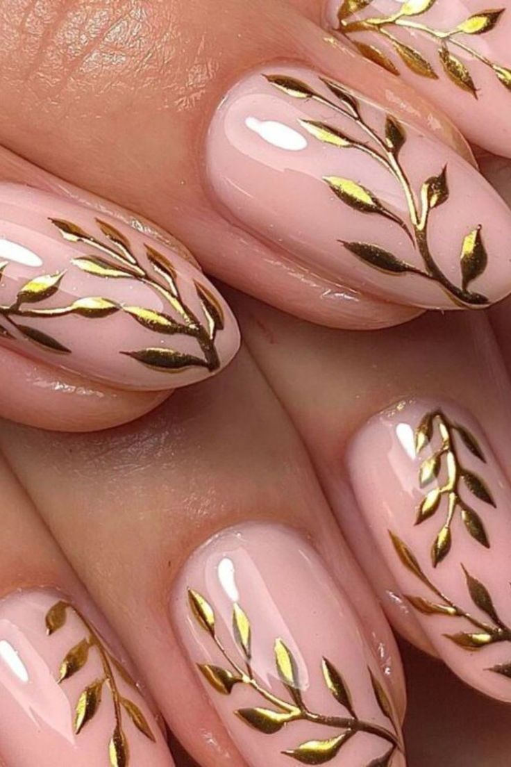 Discover the Art of Gold Leaf Nails: 7 Designs That Will Turn Heads! - Botanical Bliss