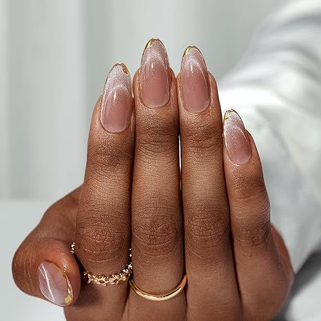 Discover the Magic of Cat Eye Pink Nails: 6 Must-Try Looks! - 3. French Twist with a Cat Eye Edge