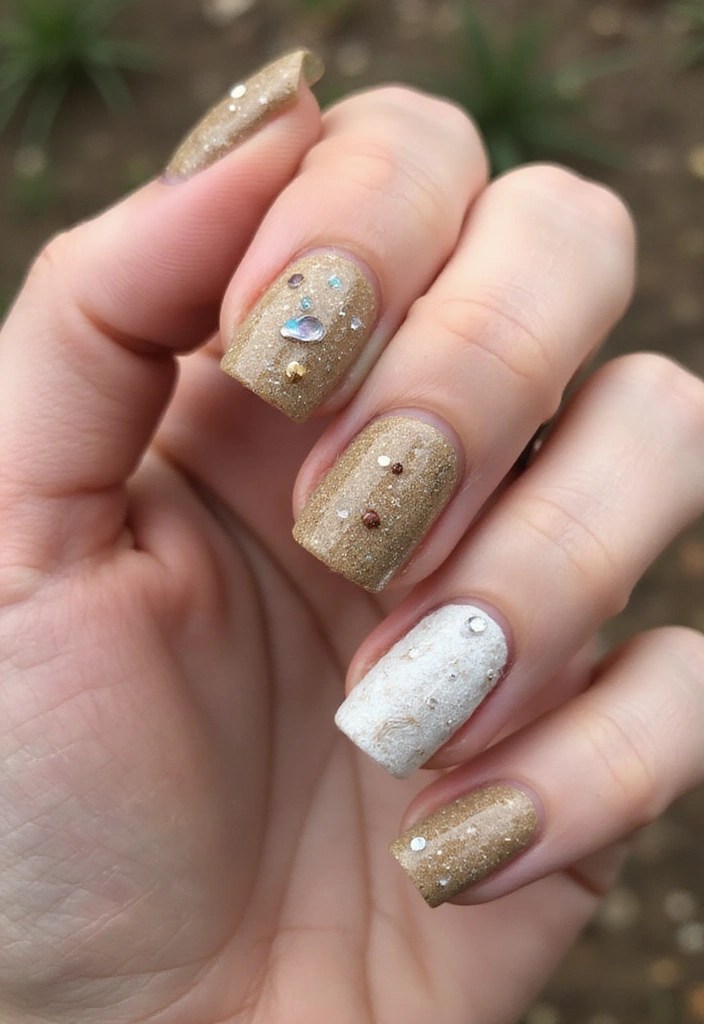 Unlock Your Wild Side with These 12 Stunning Safari Nail Designs! - 5. Earthy Textures