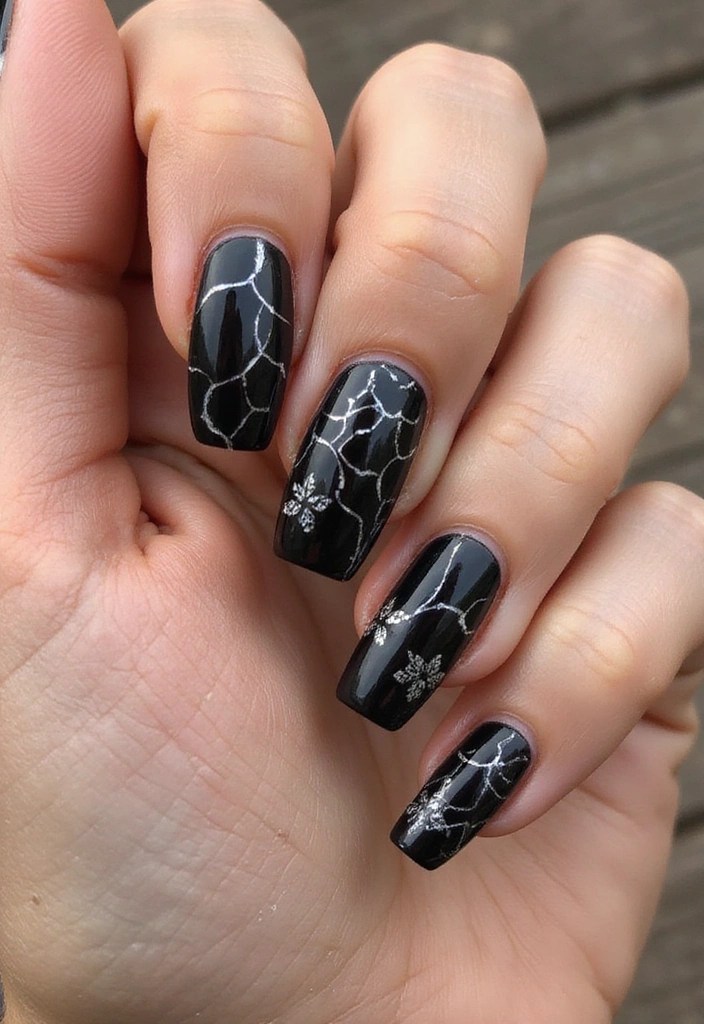 10 Black Nail Designs That Are Bold, Minimalist & Trending Everywhere - 6. Abstract Black Art
