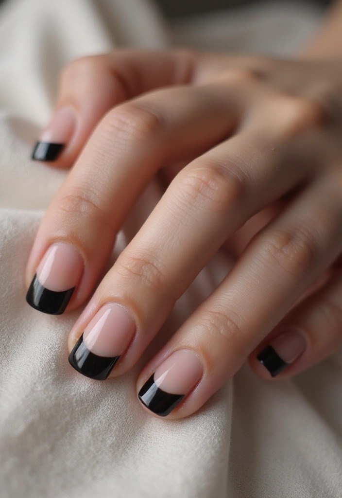 10 Black Nail Designs That Are Bold, Minimalist & Trending Everywhere - 7. Black French Tips