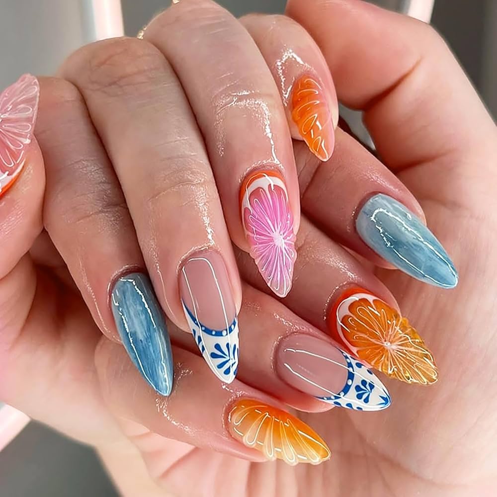 10 Soft Girl Almond Nails to Try This July 🌸 | Pretty & Feminine Summer Designs - 1. Floral Delight