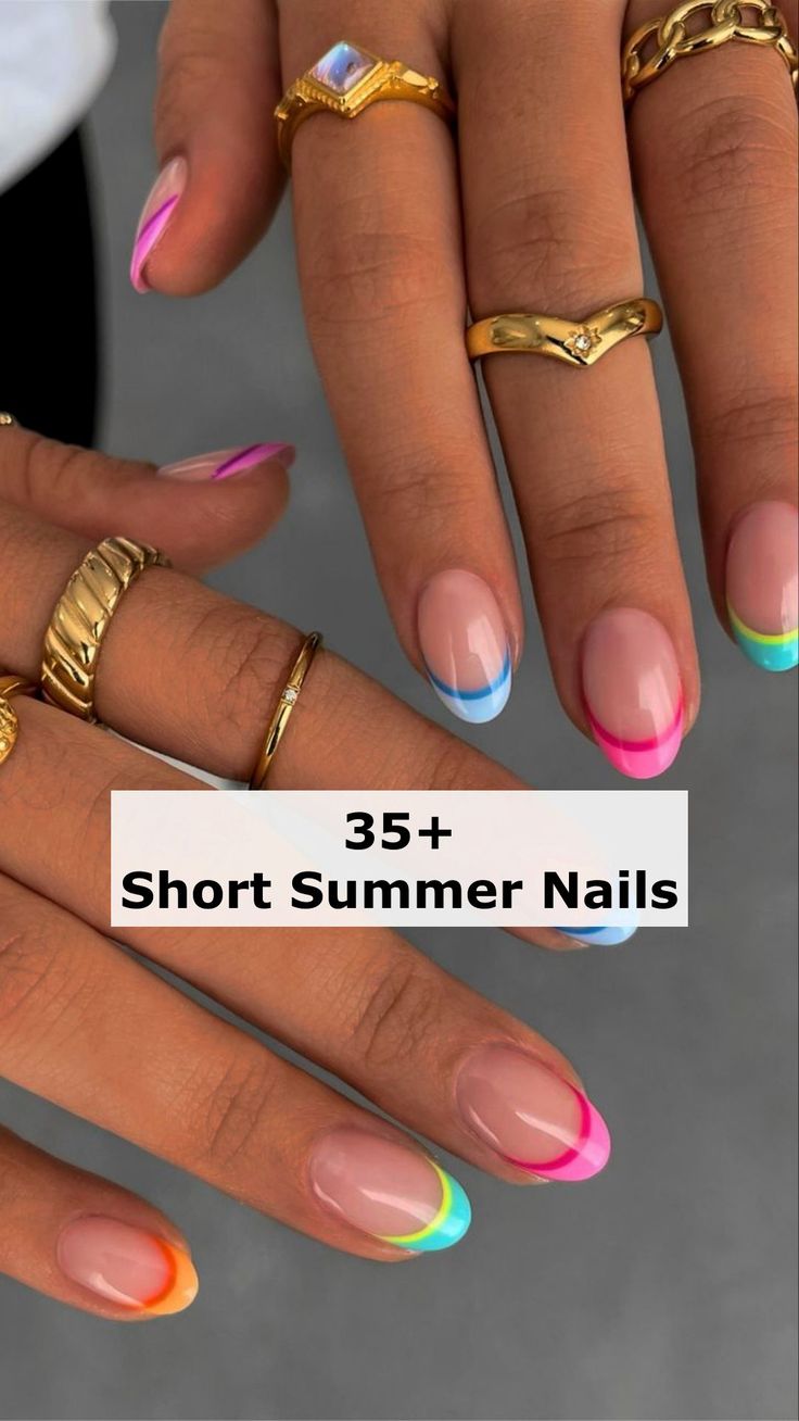 10 Squoval Nail Art Ideas That Are Clean, Classy & Totally Trending - 5. Playful Neon Tips