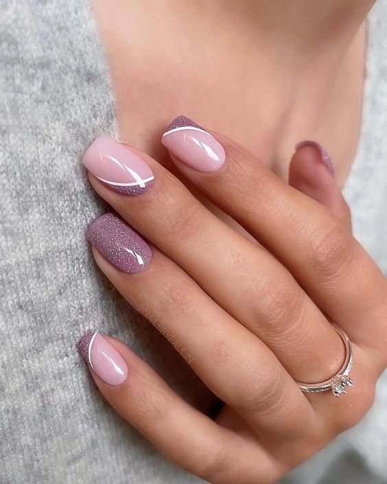 10 Squoval Nail Art Ideas That Are Clean, Classy & Totally Trending - 9. Brown and Cream Waves