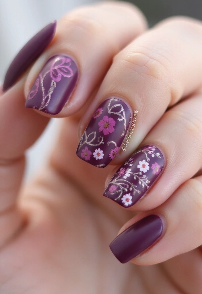 10 Stunning Botanical Nail Art Ideas to Transition from Late Summer to Fall (You Won't Believe #5!) - 5. Geometric Garden