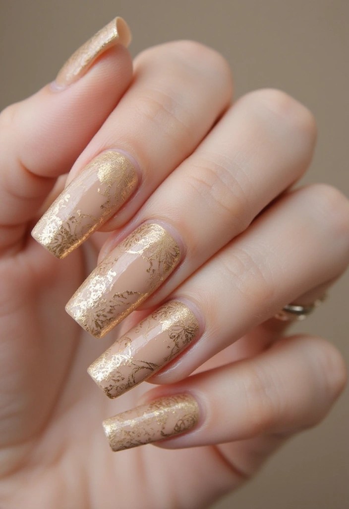 10 Stunning Gold Nail Art Ideas That Are Glowy, Classy & Pinterest-Famous! - 9. Gold Stamping Art