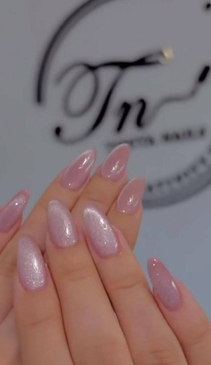 10 Sweet & Sparkly Pink Nails That Are Total Eye Candy - You’ll Adore #4! - 10. Shimmering Candy Coated
