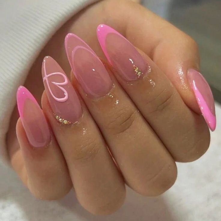 10 Sweet & Sparkly Pink Nails That Are Total Eye Candy - You’ll Adore #4! - 4. Whimsical Heart Designs