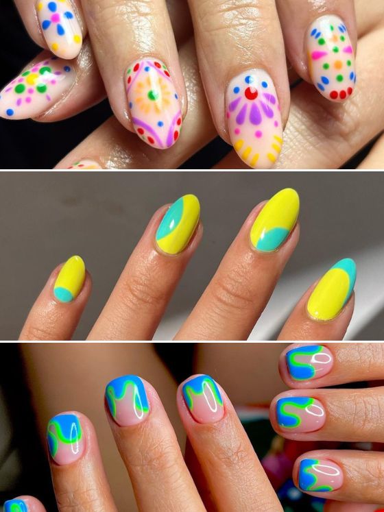 11 Bright & Trendy Summer Nail Inspo Ideas You Can't Miss This Season! - 10. Lemonade Stand
