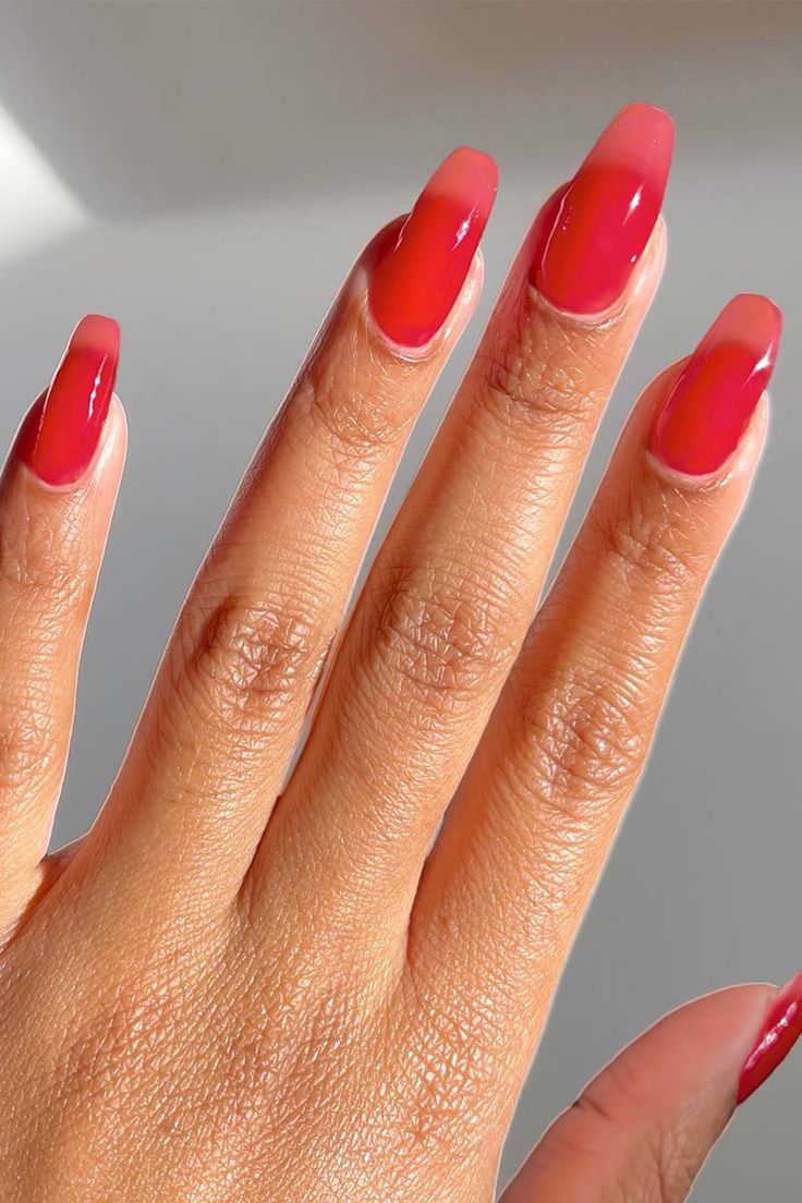 11 Jelly Nails That Look Juicy, Glossy & Totally 2025-Approved - 5. Cherry Bomb