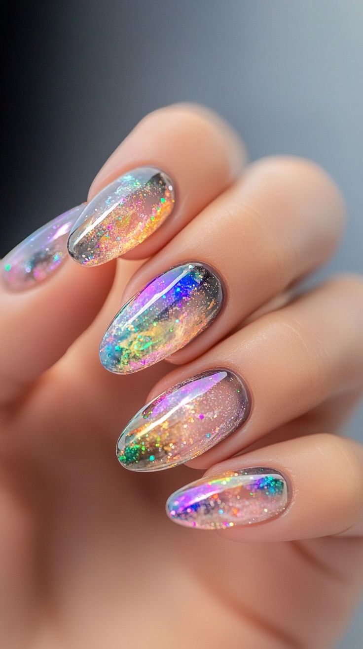 11 Jelly Nails That Look Juicy, Glossy & Totally 2025-Approved - 6. Candy-Coated Glitter