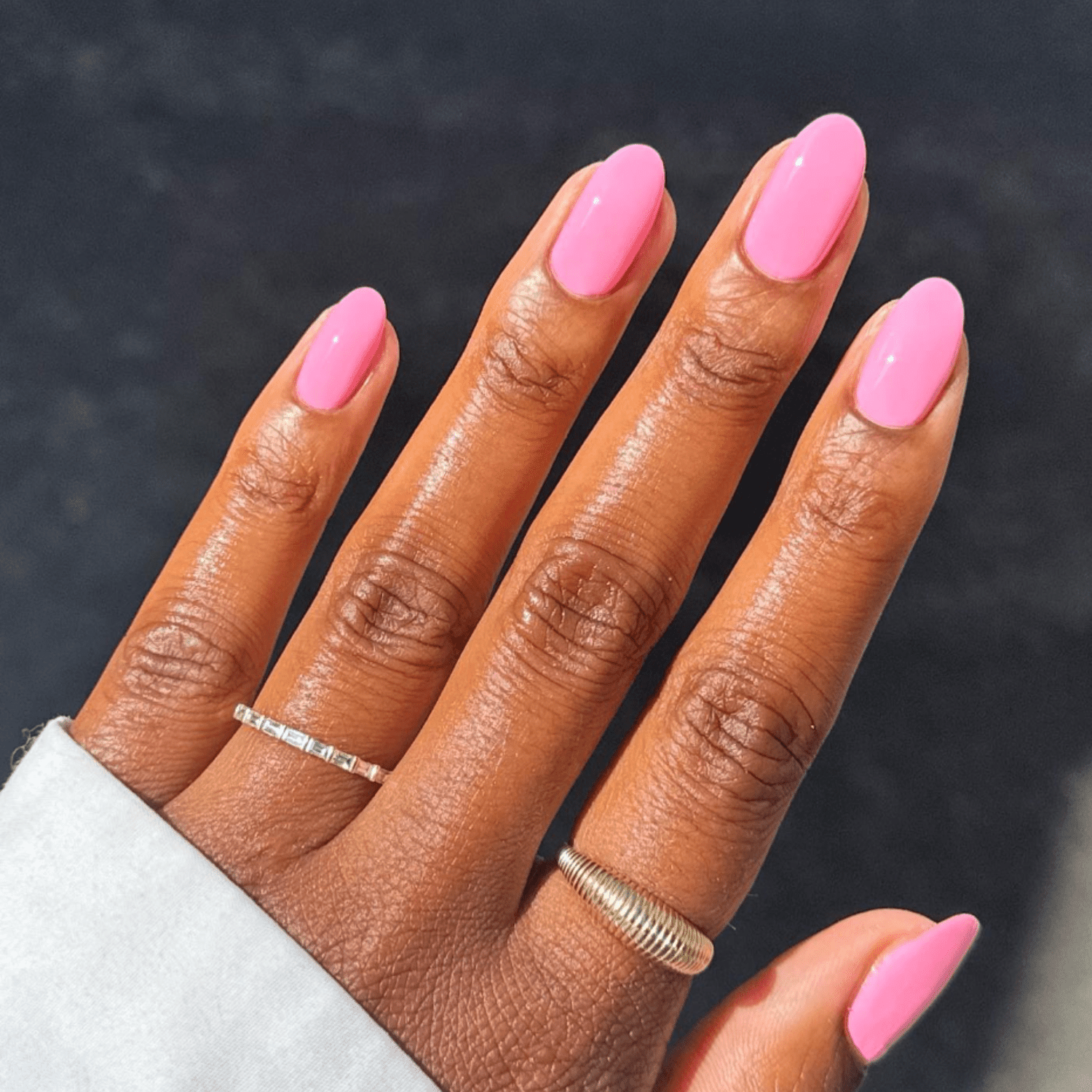 11 Pink Oval Nails That Are Soft, Chic & Totally Aesthetic - Vibrant Pink Pop