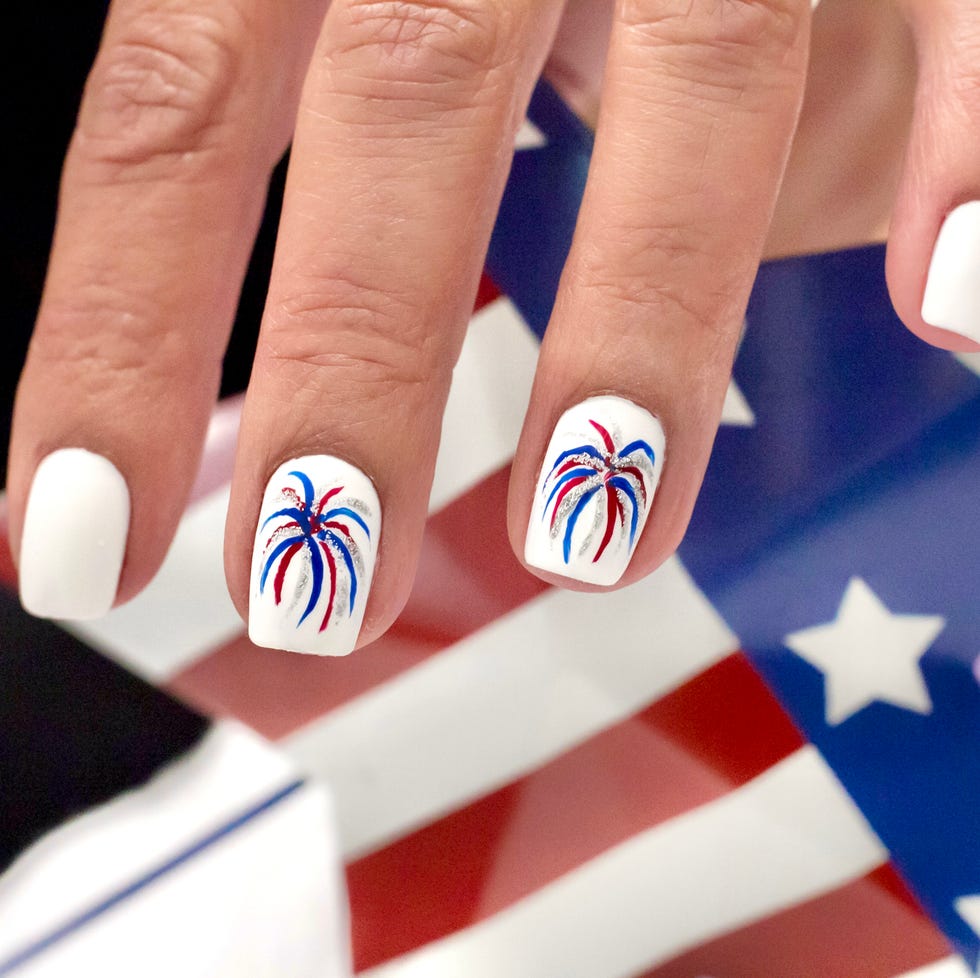 11 Subtle Fourth of July Nails That Feel Festive Without the Fuss - Fireworks in a Bottle