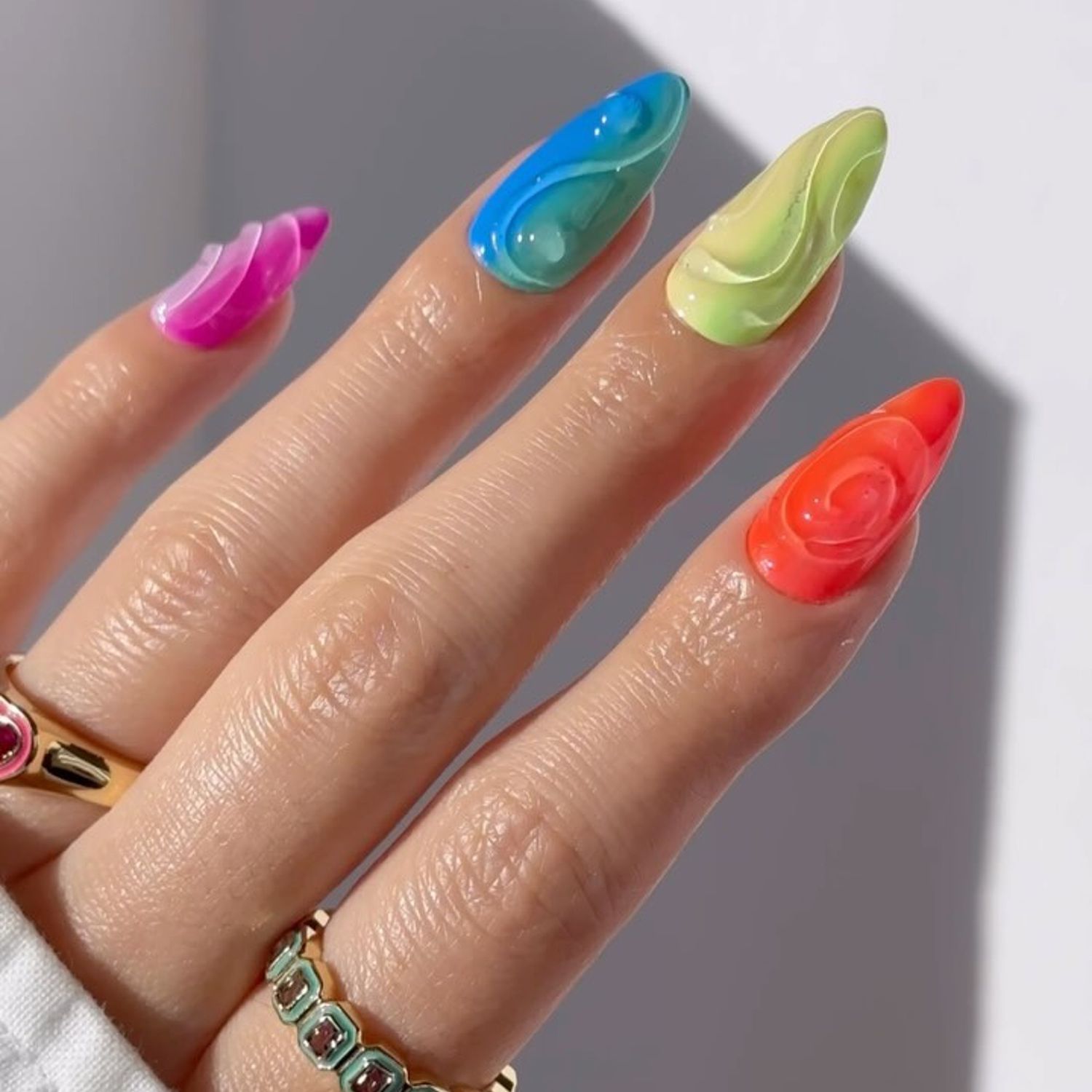 12 Tropical Jelly Nail Designs That Scream Summer Vibes - 9. Tropical Vibes