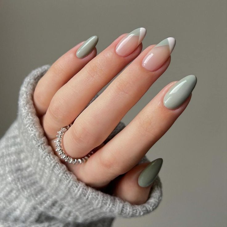 14 Sage Green Nail Ideas That Are Calm, Chic & Pinterest-Approved - Geometric Perfection