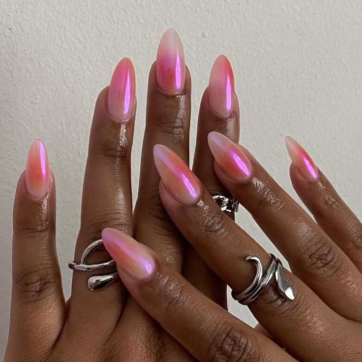 15 Chrome Aura Nails You’ll OBSESS Over This Summer! - Frosted Candy