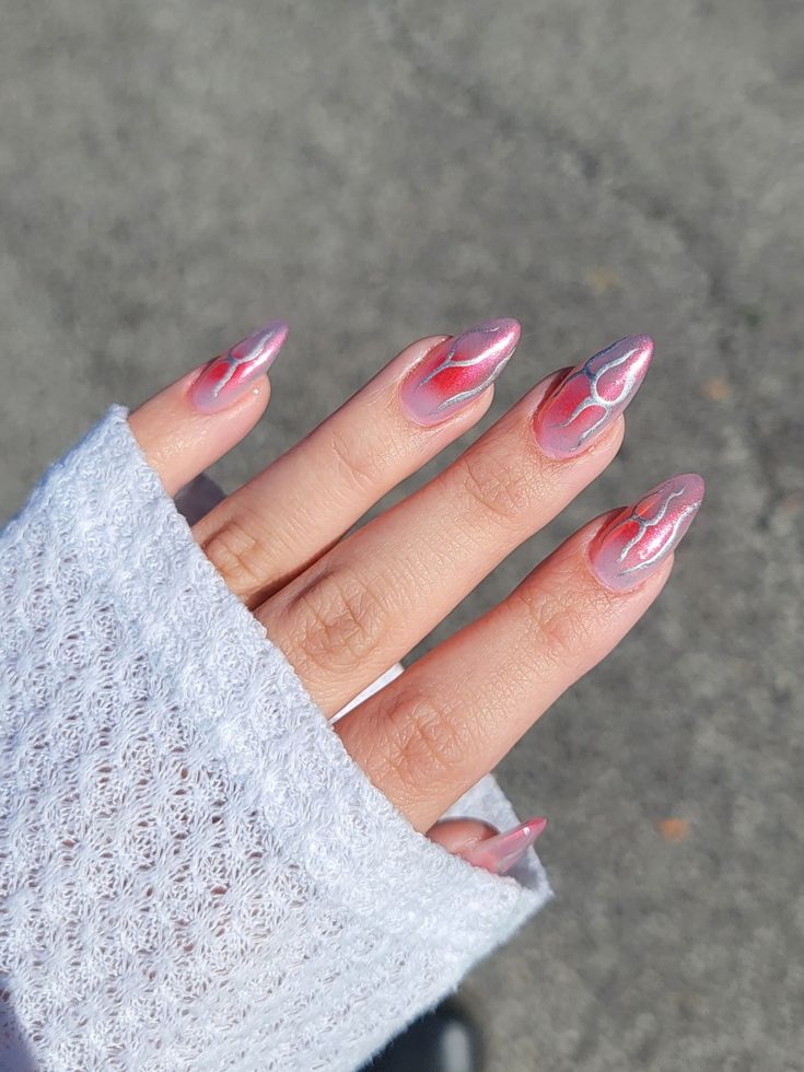 15 Chrome Aura Nails You’ll OBSESS Over This Summer! - Mysterious Night