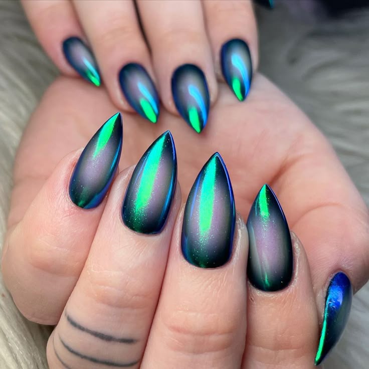 15 Chrome Aura Nails You’ll OBSESS Over This Summer! - Ocean Vibes
