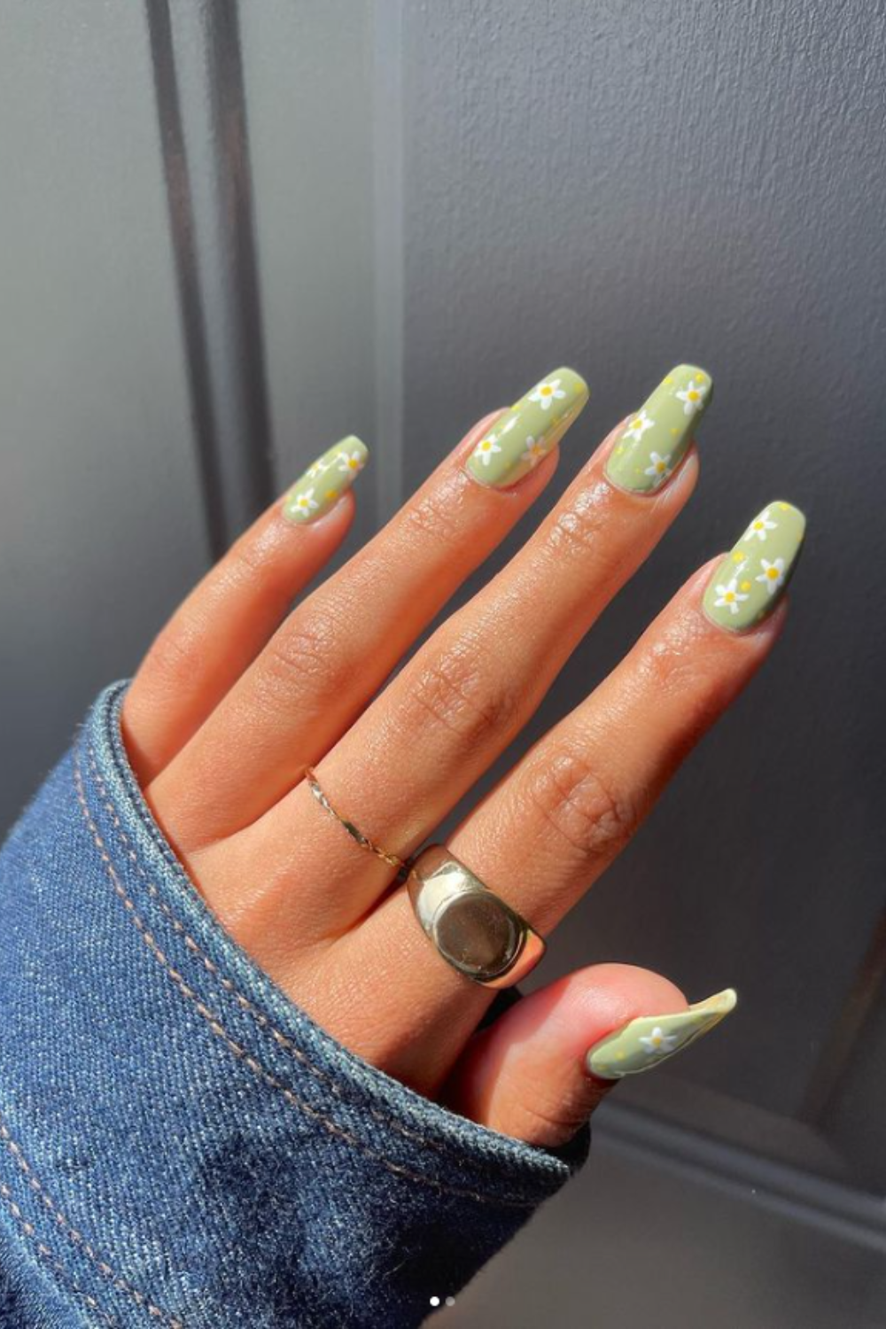 15 Summer Nails Aesthetic Ideas That Are Effortless, Colorful & Totally Insta-Worthy - Playful Pastel Green with Floral Accents