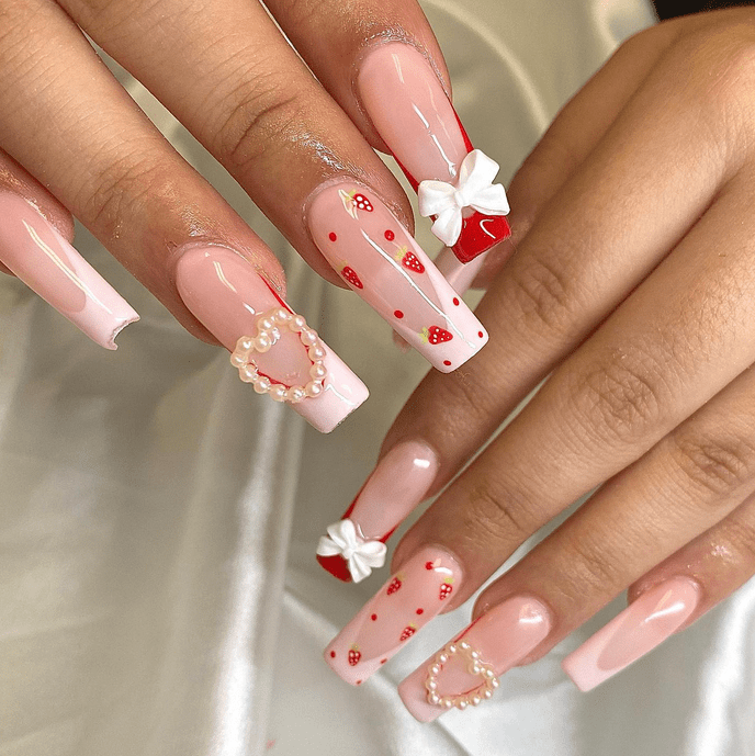17 Coquette-Inspired Nail Designs That Are Feminine, Flirty & Trending Now! - Berry Sweet Delight