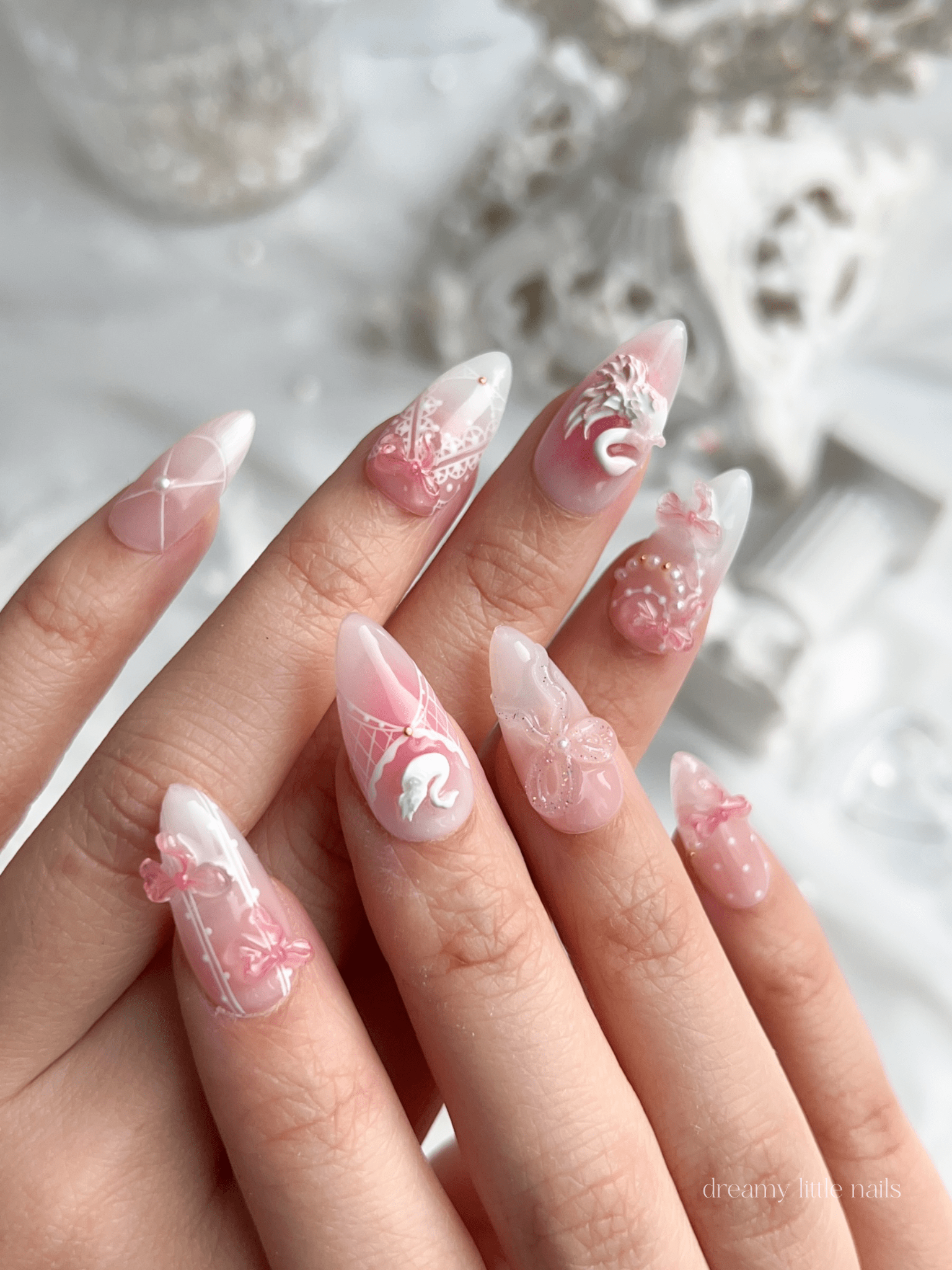 17 Coquette-Inspired Nail Designs That Are Feminine, Flirty & Trending Now! - Edgy Coquette