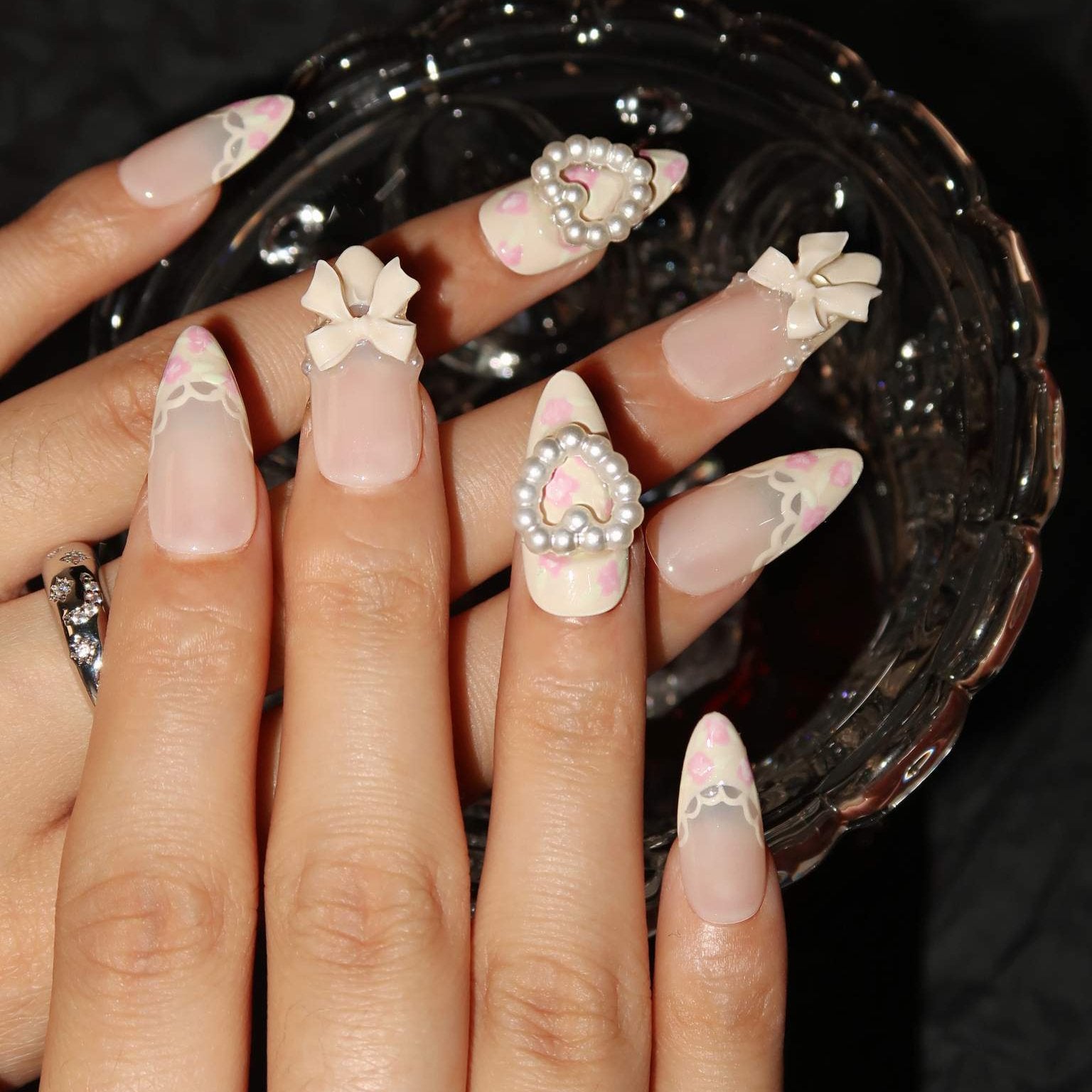 17 Coquette-Inspired Nail Designs That Are Feminine, Flirty & Trending Now! - Lace and Pearls