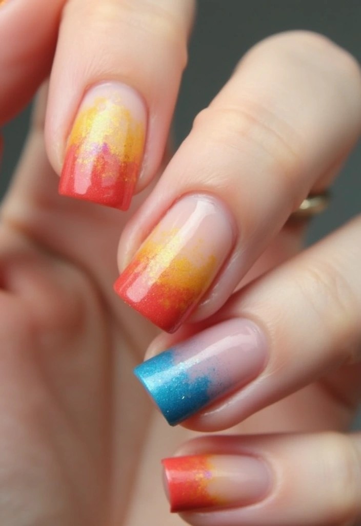 5 Rainbow Nail Art Ideas That Will Brighten Your Day! - 5. Rainbow French Tips