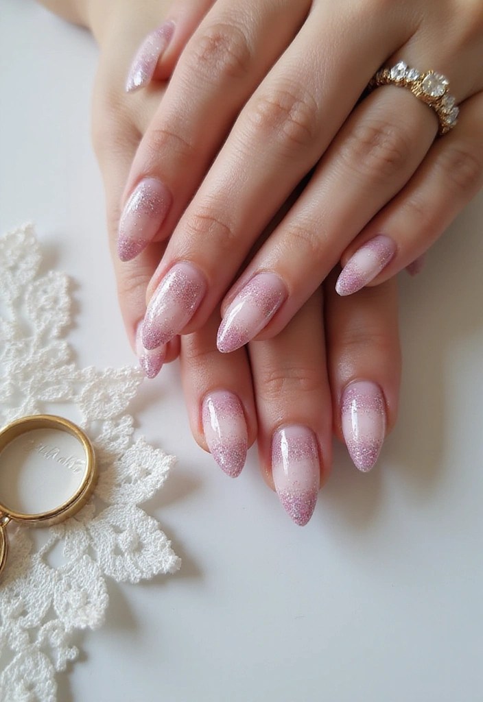 5 Stunning Summer Wedding Nail Designs for Almond & BIAB Lovers 💍 - 2. Ombre Bliss