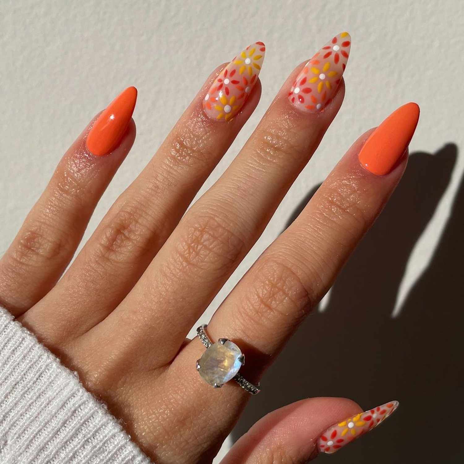 6 Festival-Ready Nail Designs for August Events 🎶 - 2. Floral Delight